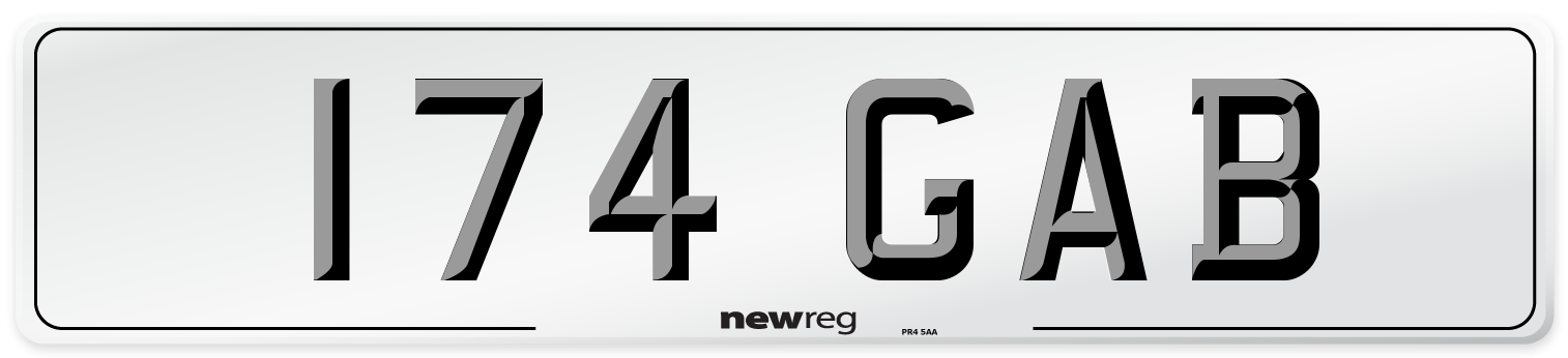 174 GAB Number Plate from New Reg